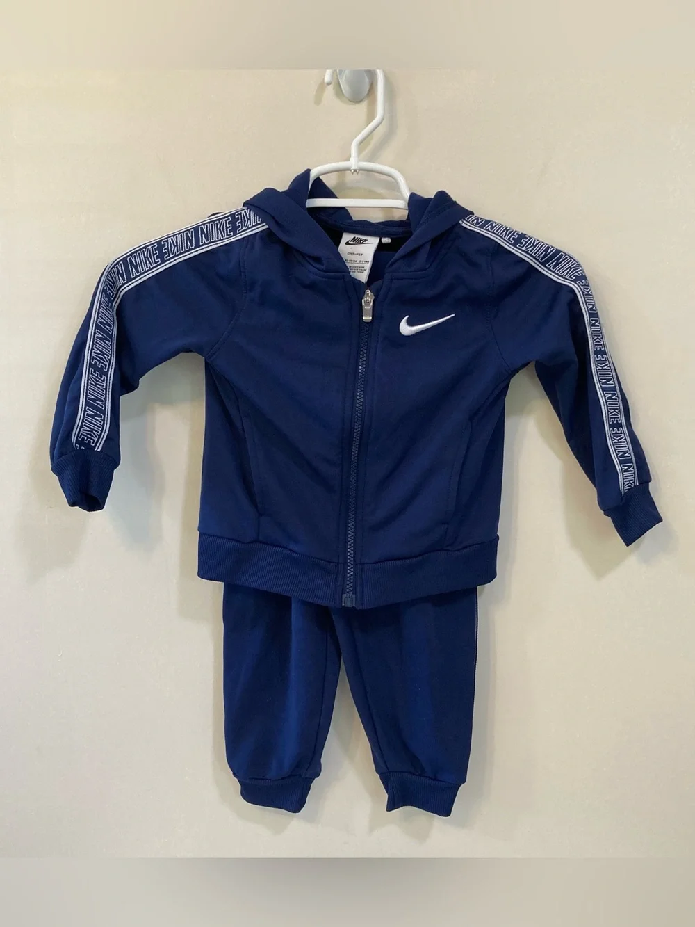 Nike Kids Hooded FZ Propus Taping Tracksuit Sz 3T Navy Dri-Fit Jogging Set